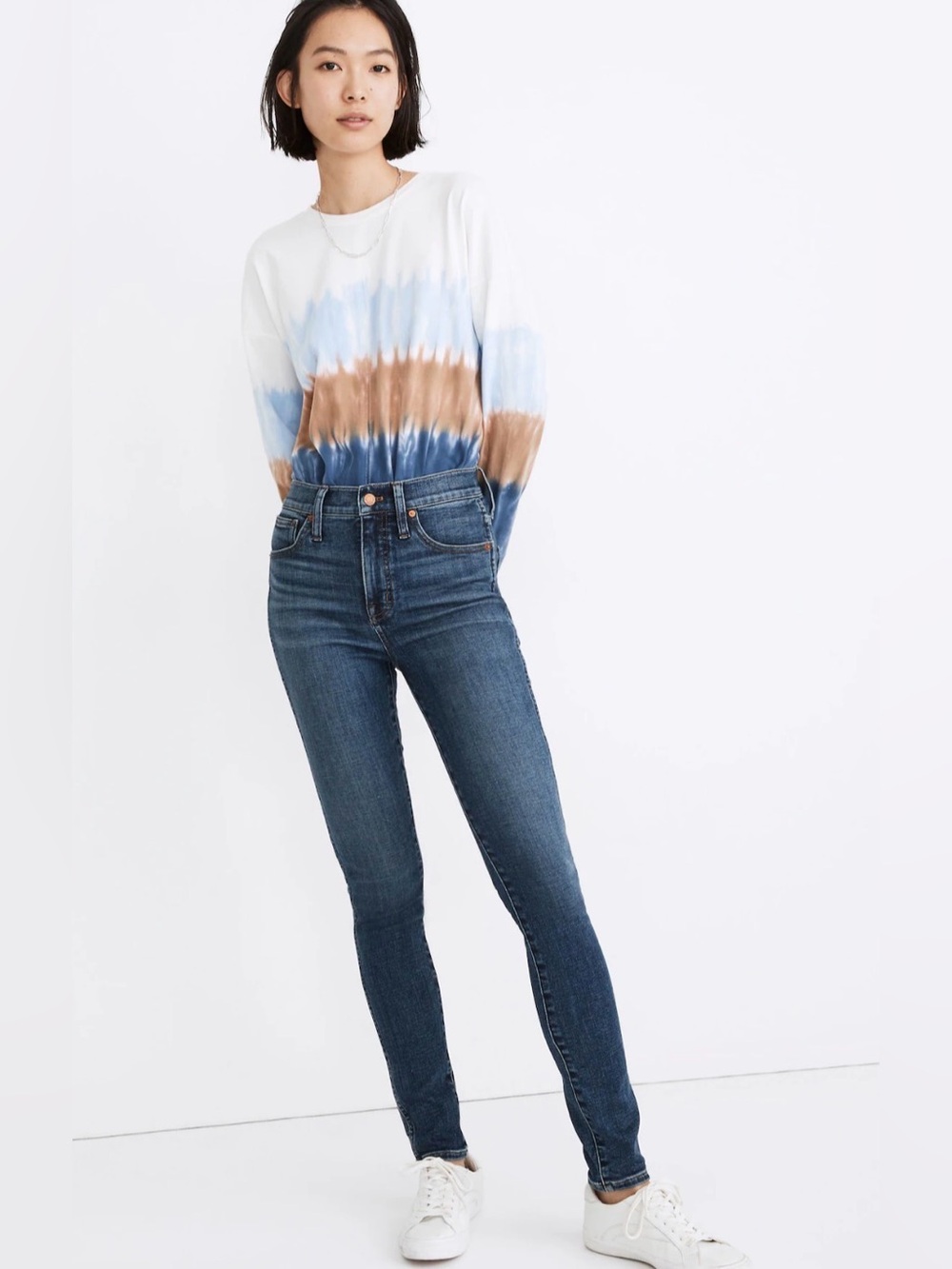 Madewell Y2K 10" High Rise Waist Skinny Stretch Denim Blue Stretch Mom Jeans 25